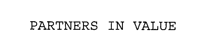 Trademark Logo PARTNERS IN VALUE