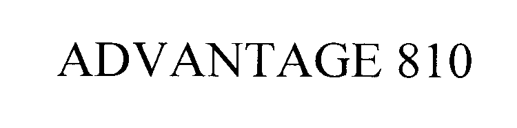 Trademark Logo ADVANTAGE 810