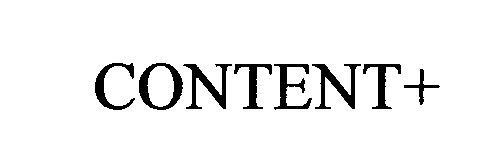 Trademark Logo CONTENT+