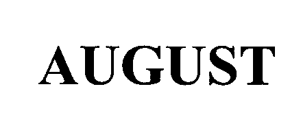 Trademark Logo AUGUST
