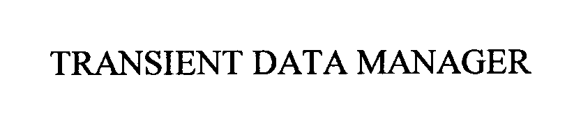  TRANSIENT DATA MANAGER