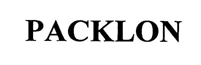 Trademark Logo PACKLON