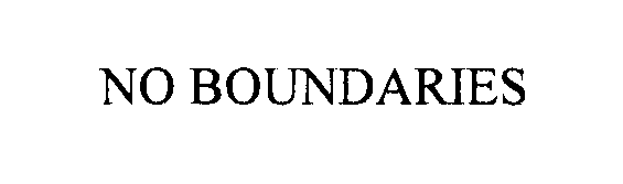Trademark Logo NO BOUNDARIES