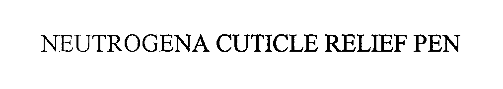 Trademark Logo NEUTROGENA CUTICLE RELIEF PEN