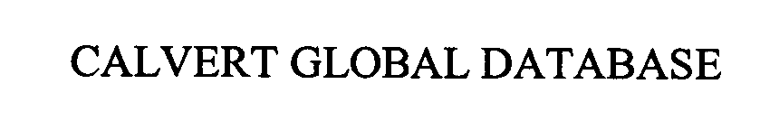 Trademark Logo CALVERT GLOBAL DATABASE