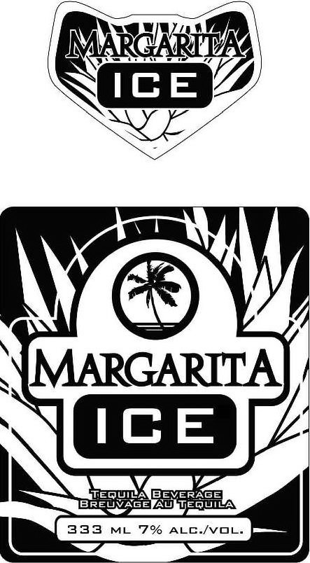 Trademark Logo MARGARITA ICE BLUE AGAVE TEQUILA TEQUILA BEVERAGE BREUVAGE AU TEQUILA 333 ML 7% ALC./VOL.