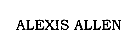 Trademark Logo ALEXIS ALLEN