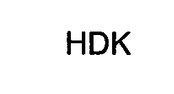 Trademark Logo HDK