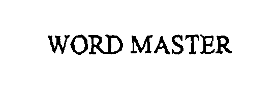 Trademark Logo WORD MASTER