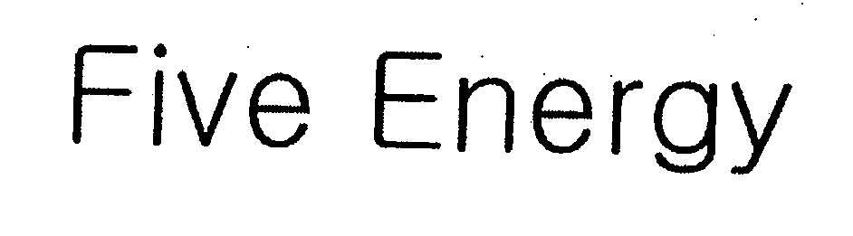 Trademark Logo FIVE ENERGY