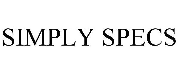 Trademark Logo SIMPLY SPECS