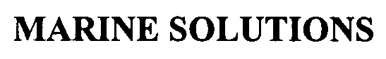 Trademark Logo MARINE SOLUTIONS