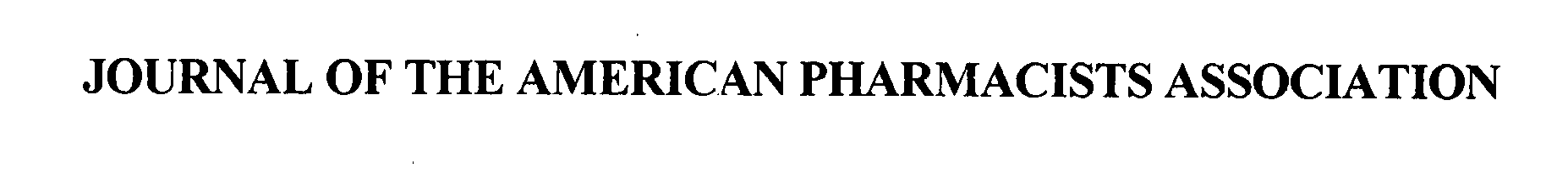  JOURNAL OF THE AMERICAN PHARMACISTS ASSOCIATION