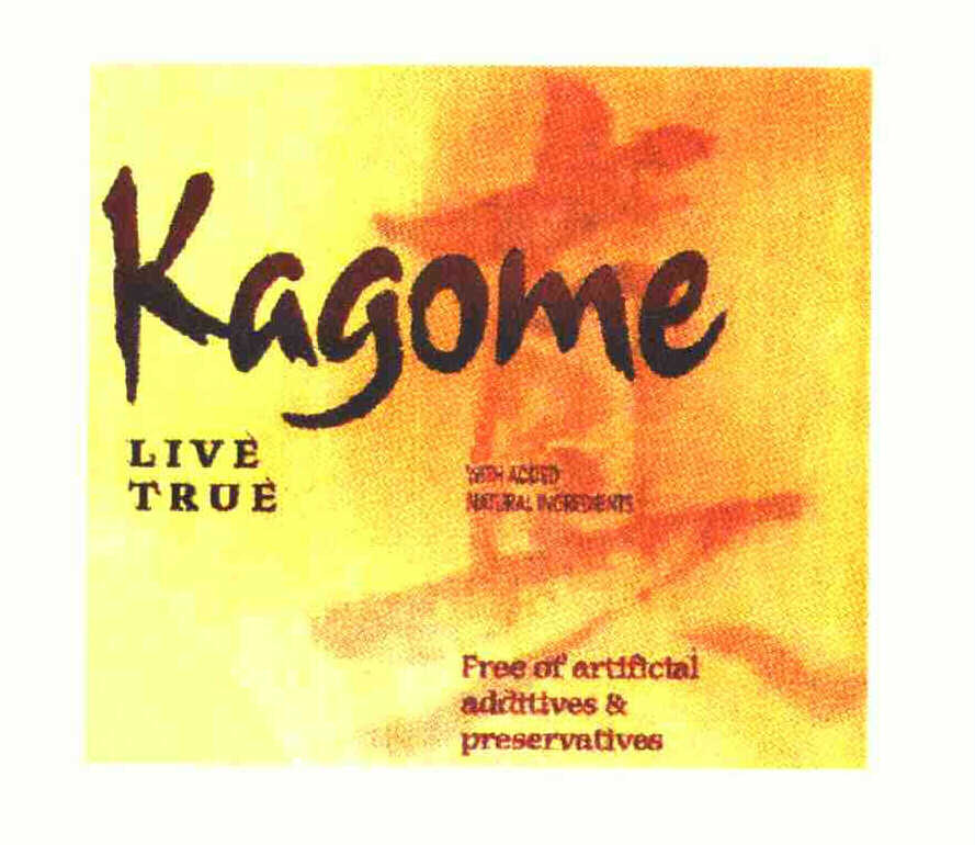  KAGOME LIVE TRUE FREE OF ARTIFICAL ADDITIVES &amp; PRESERVATIVES