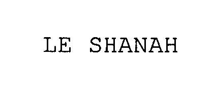 Trademark Logo LE SHANAH