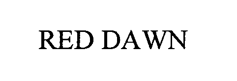 Trademark Logo RED DAWN