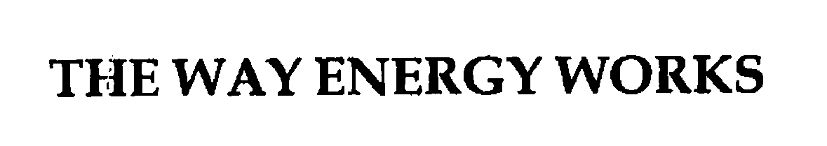 Trademark Logo THE WAY ENERGY WORKS