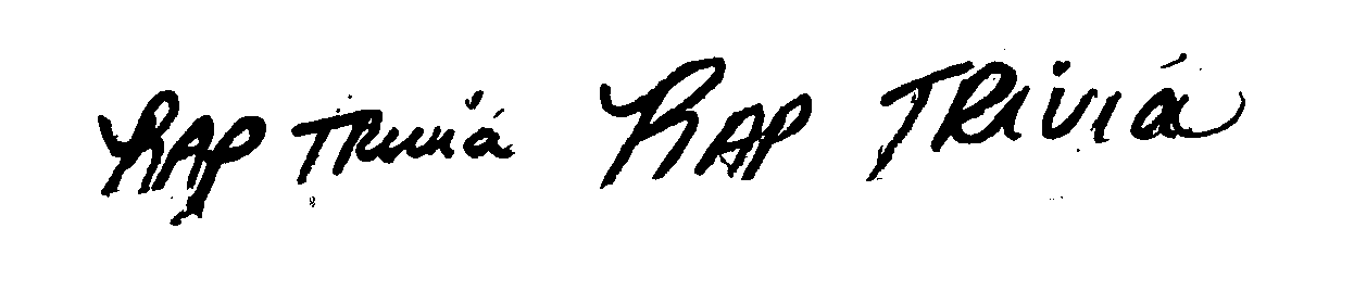 Trademark Logo RAP TRIVIA