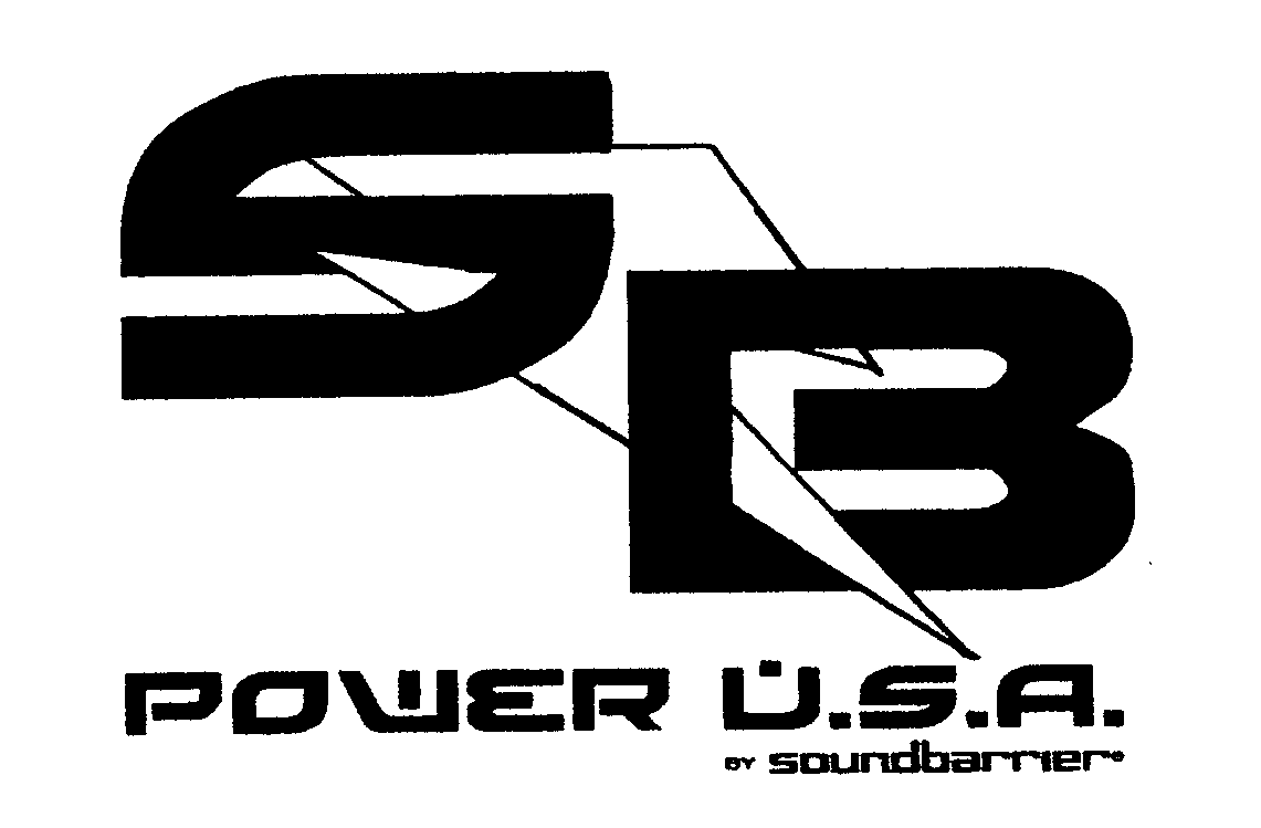 Trademark Logo SB POWER U.S.A. BY SOUNDBARRIER