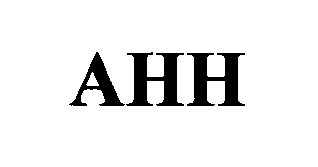 Trademark Logo AHH