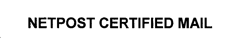  NETPOST CERTIFIED MAIL