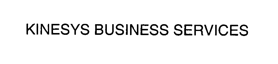 Trademark Logo KINESYS BUSINESS SERVICES