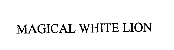 Trademark Logo MAGICAL WHITE LION