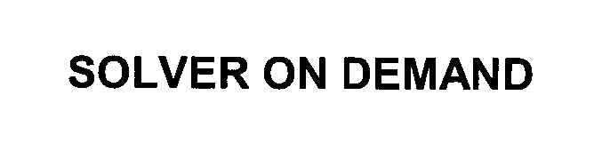 Trademark Logo SOLVER ON DEMAND