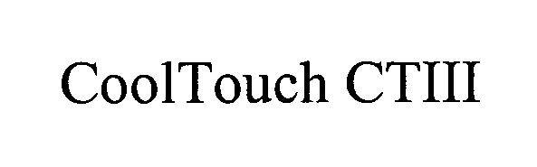 Trademark Logo COOLTOUCH CTIII