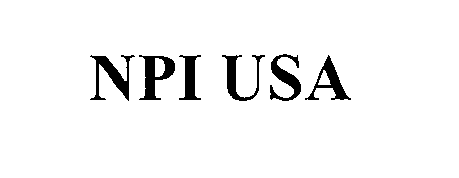 Trademark Logo NPI USA
