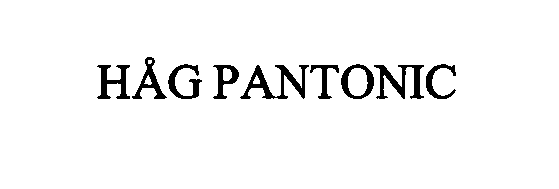 Trademark Logo HÅG PANTONIC