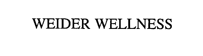 Trademark Logo WEIDER WELLNESS