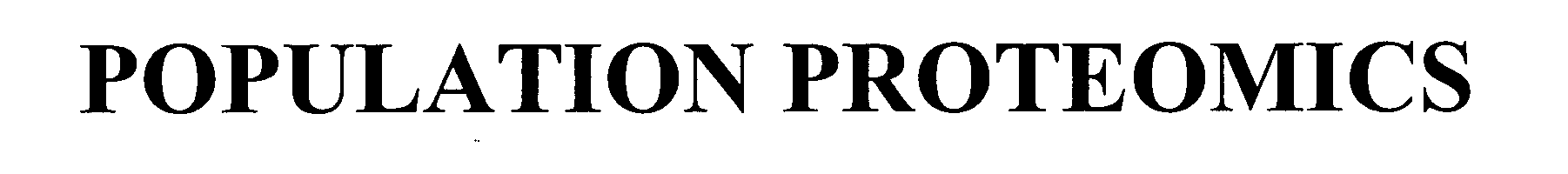 Trademark Logo POPULATION PROTEOMICS