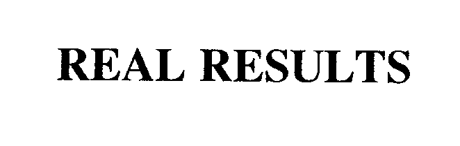 Trademark Logo REAL RESULTS