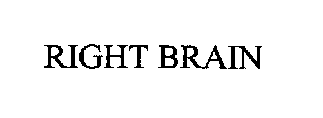Trademark Logo RIGHT BRAIN