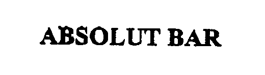 Trademark Logo ABSOLUT BAR