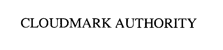 Trademark Logo CLOUDMARK AUTHORITY
