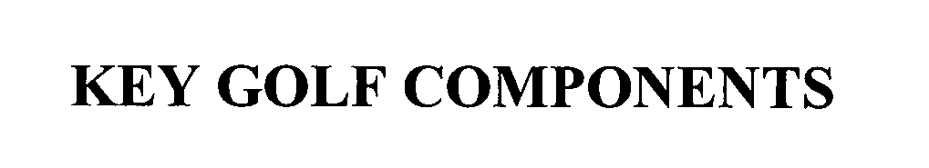 Trademark Logo KEY GOLF COMPONENTS