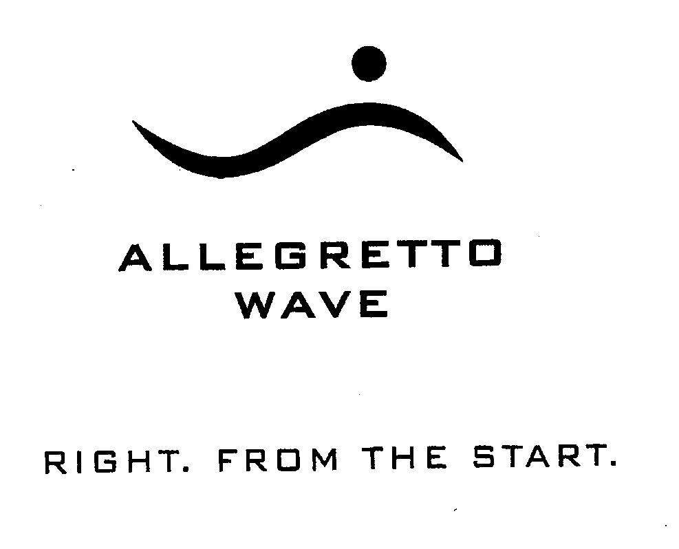 Trademark Logo ALLEGRETTO WAVE RIGHT. FROM THE START.