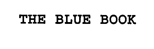 Trademark Logo THE BLUE BOOK