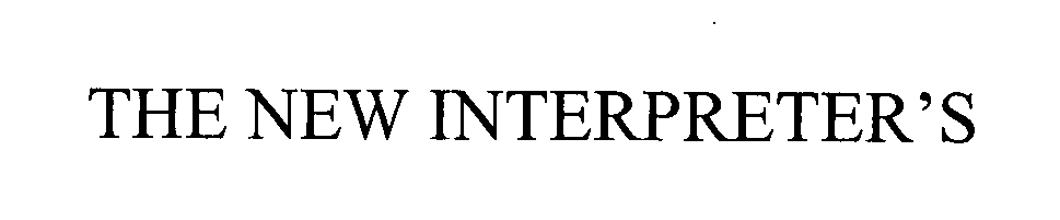 Trademark Logo THE NEW INTERPRETER'S