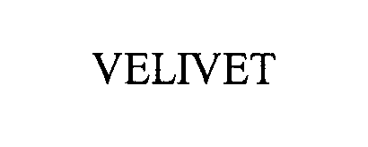 Trademark Logo VELIVET