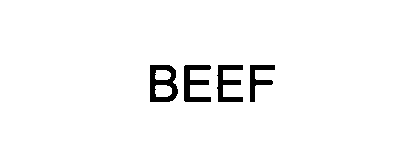 Trademark Logo BEEF