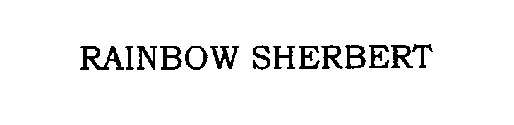 Trademark Logo RAINBOW SHERBERT