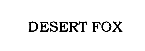 Trademark Logo DESERT FOX