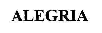 Trademark Logo ALEGRIA