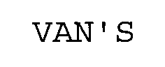 Trademark Logo VAN'S