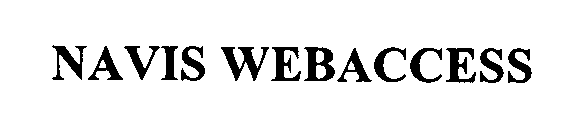Trademark Logo NAVIS WEBACCESS