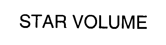 Trademark Logo STAR VOLUME