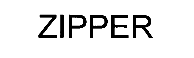 Trademark Logo ZIPPER